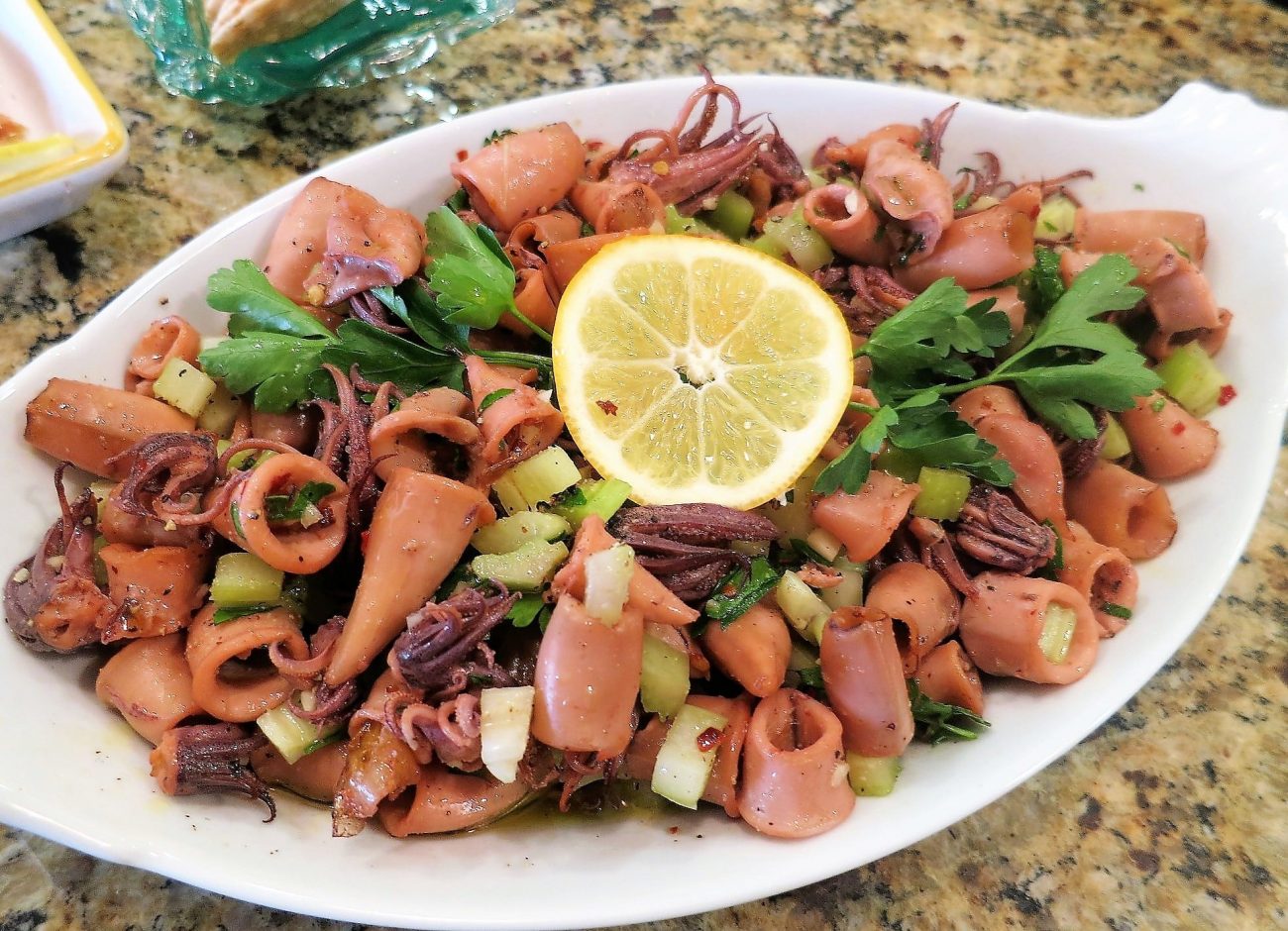 Fresh Sicilian marinated Calamari salad